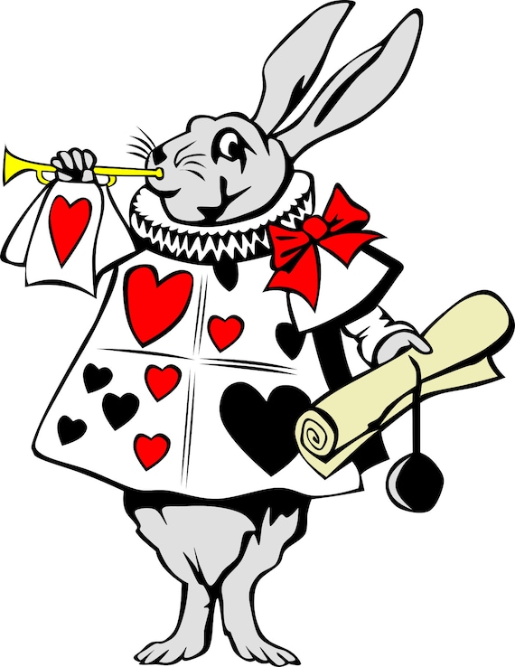 Download Vintage Alice In Wonderland Rabbit Clipart In Svg Eps Png Etsy