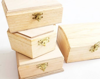 Coffret en bois de 4 pièces