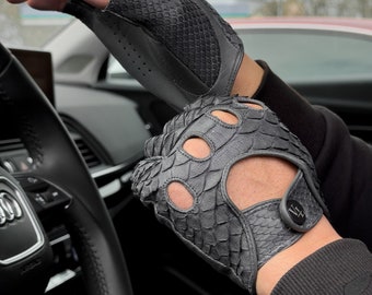 豊富なギフト Leather Luxury Gloves, Driving Python Unisex Driving Gloves, ウェア