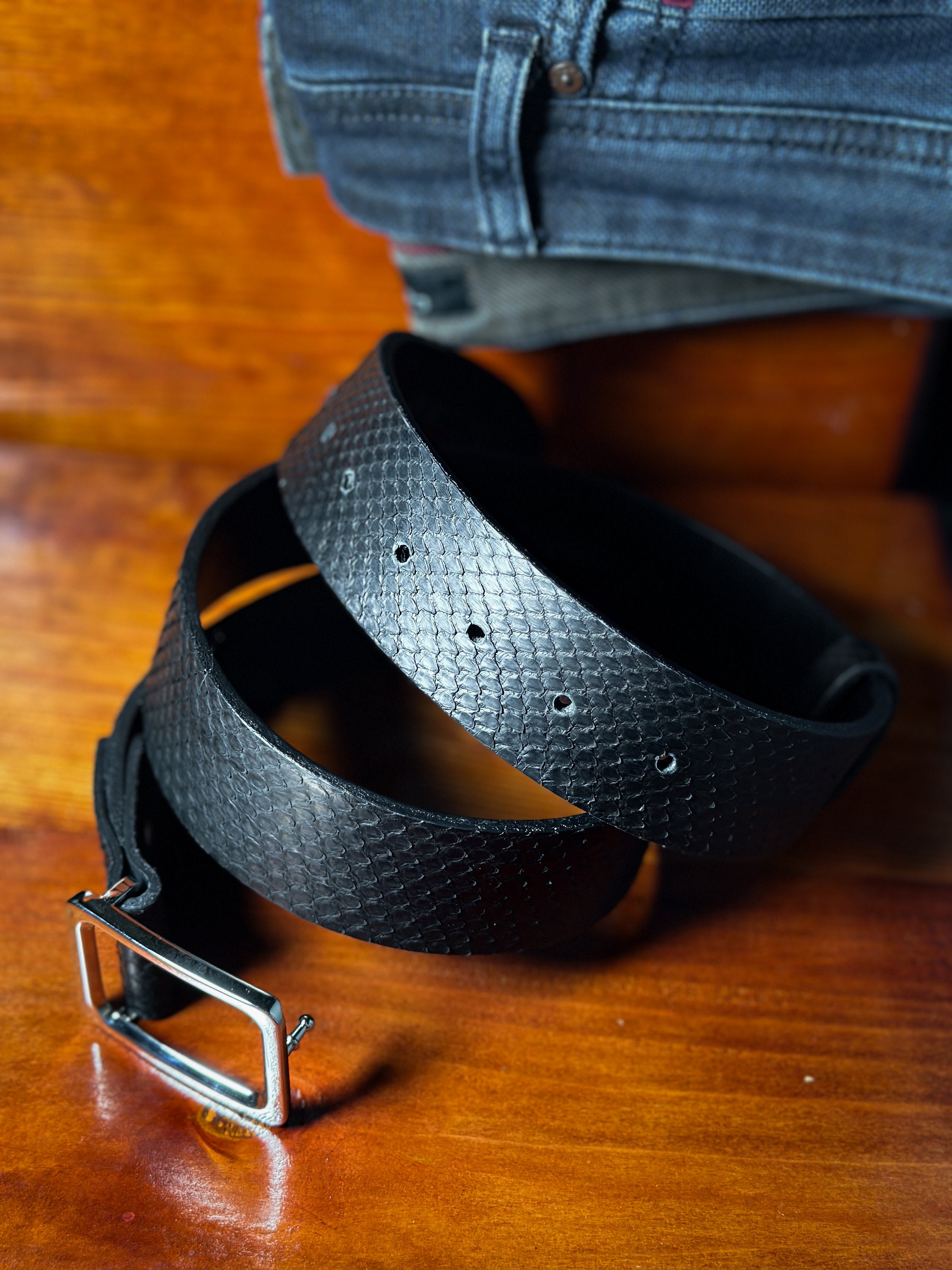 Python Leather Belt Leather Python Belt, Biker Belt, Luxury Leather Belt, Custom Python ...