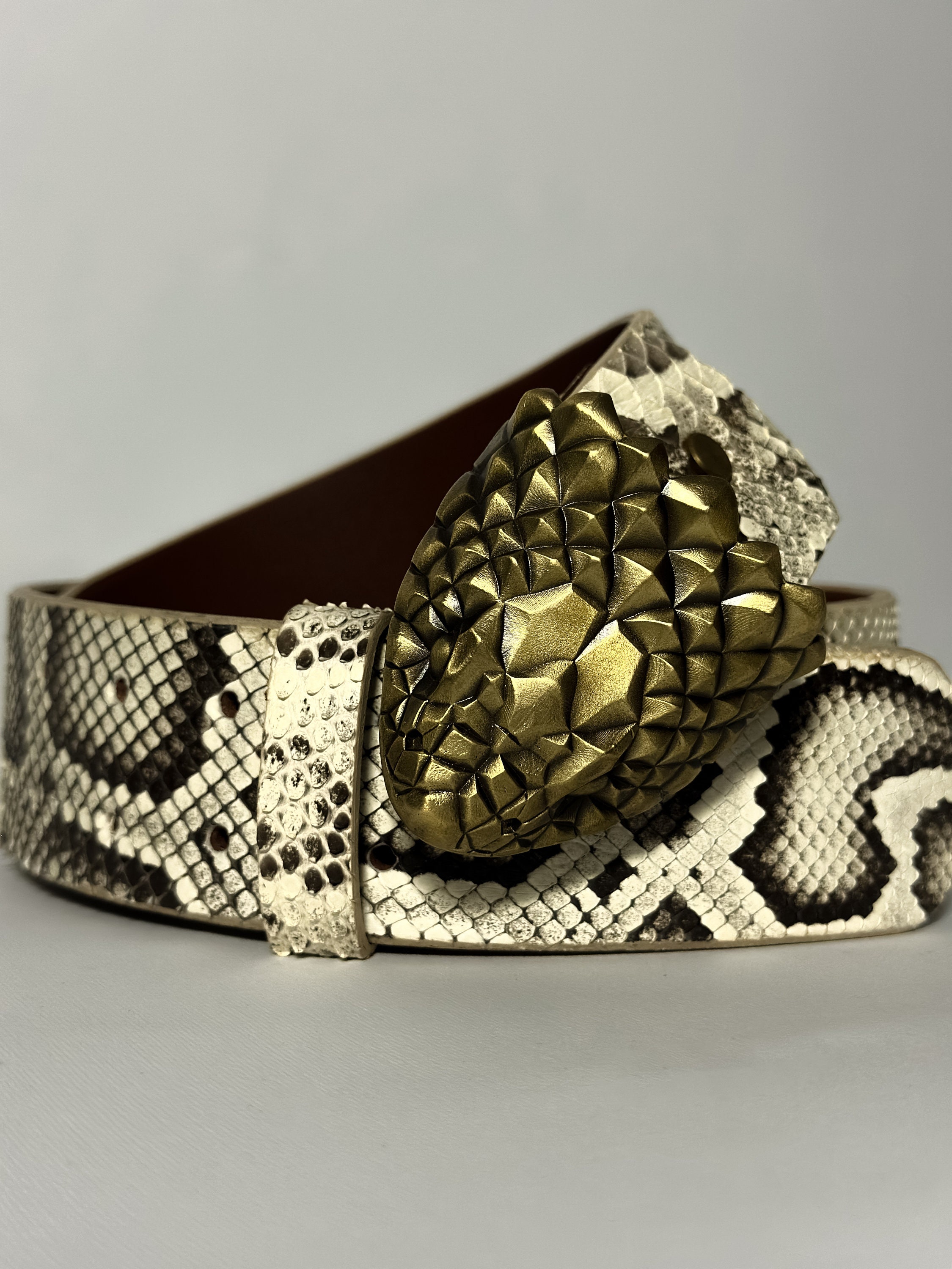 Leather Python Belt, Biker Belt, Luxury Leather Belt, Custom Python ...