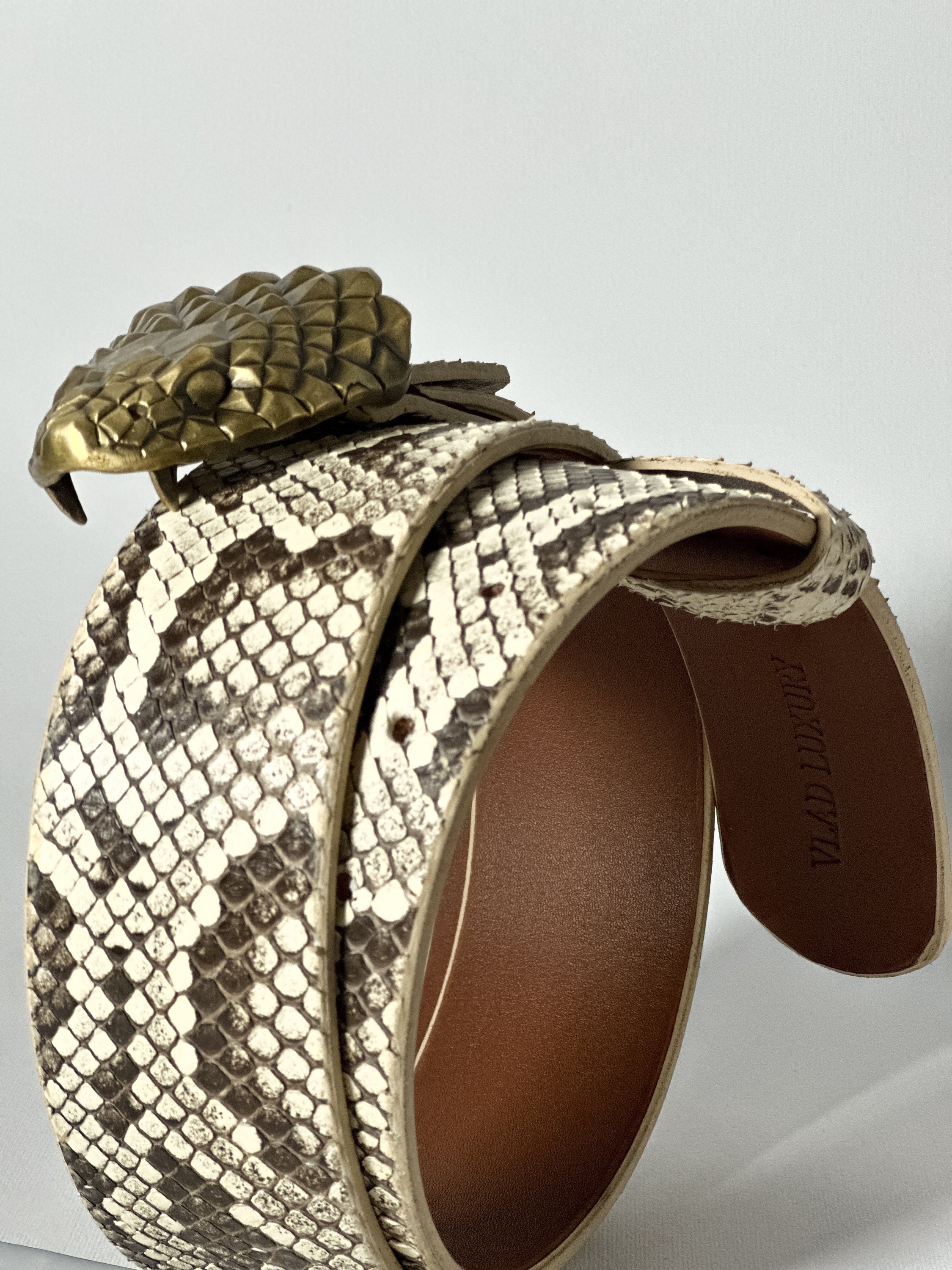 Leather Python Belt, Biker Belt, Luxury Leather Belt, Custom Python ...