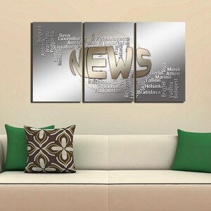 World News decor Journalist news Reporter canvas Correspondent art Ready to hang Newswriter artwork Modern technologies political writer