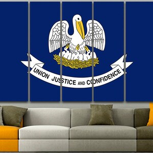 Louisiana state Art flag Louisiana flag art Louisiana flag decor Louisiana canvas Louisiana flag print Print on canvas Office art Photo flag