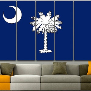 South Carolina state Wall decor South Carolina flag South Carolina art South Carolina decor South Carolina print South Carolina canvas Print