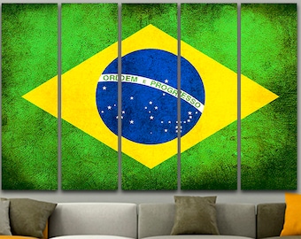 Bandeira do brasil decoração de parede bandeira do brasil lona impressão da bandeira do brasil decoração da bandeira antiga do brasil bandeira vintage bandeira arte impressão foto