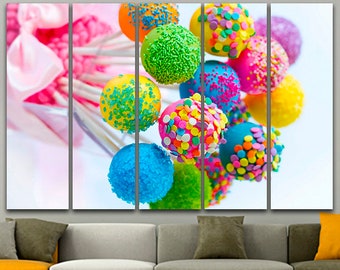 Lollipop print art Galería juego de pared Lollipop canvas Colorido dulce estampado Lollipop póster Lollipops dulce Arte infantil Baby sweet Gift candy