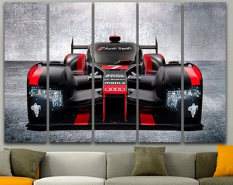 Sport car wall art Racing canvas Mechanism wall decor Sport car poster Racing car print Mens gift art Multi panel canvas Stretched canvas