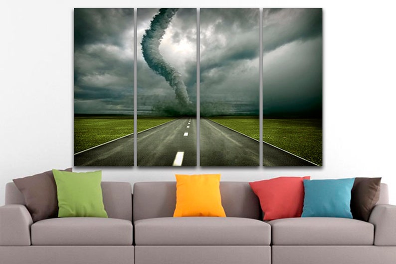 Tornado canvas Storm wall art Weather décor Tornado photo Rain | Etsy