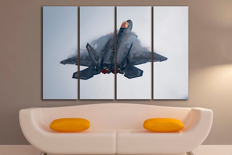 Lockheed Boeing F22 Raptor Canvas Multirole Fighter Print Military ...