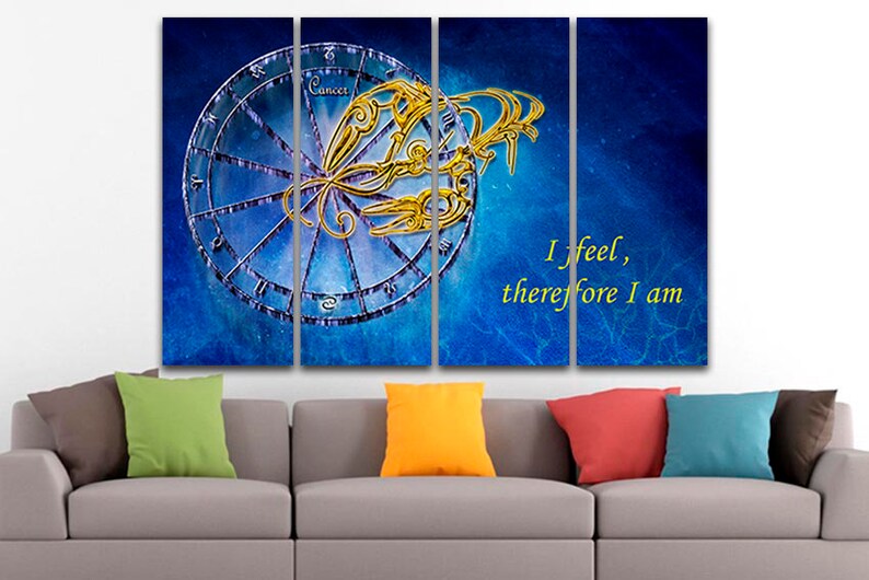 Cancer print Zodiac sign decor Zodiac wall art Zodiac prints Etsy