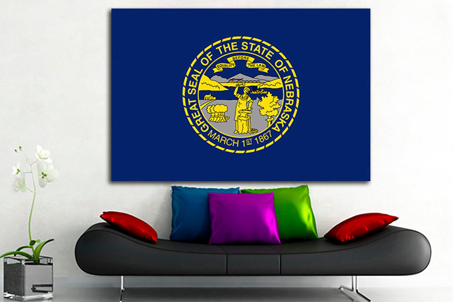 Nebraska State Flag Print Nebraska Flag Art Nebraska Flag - Etsy UK