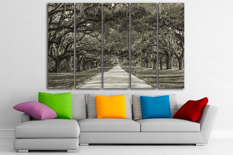 Multi Canvas Art Tree Wall Art Oak Trees Plantation Trees Etsy