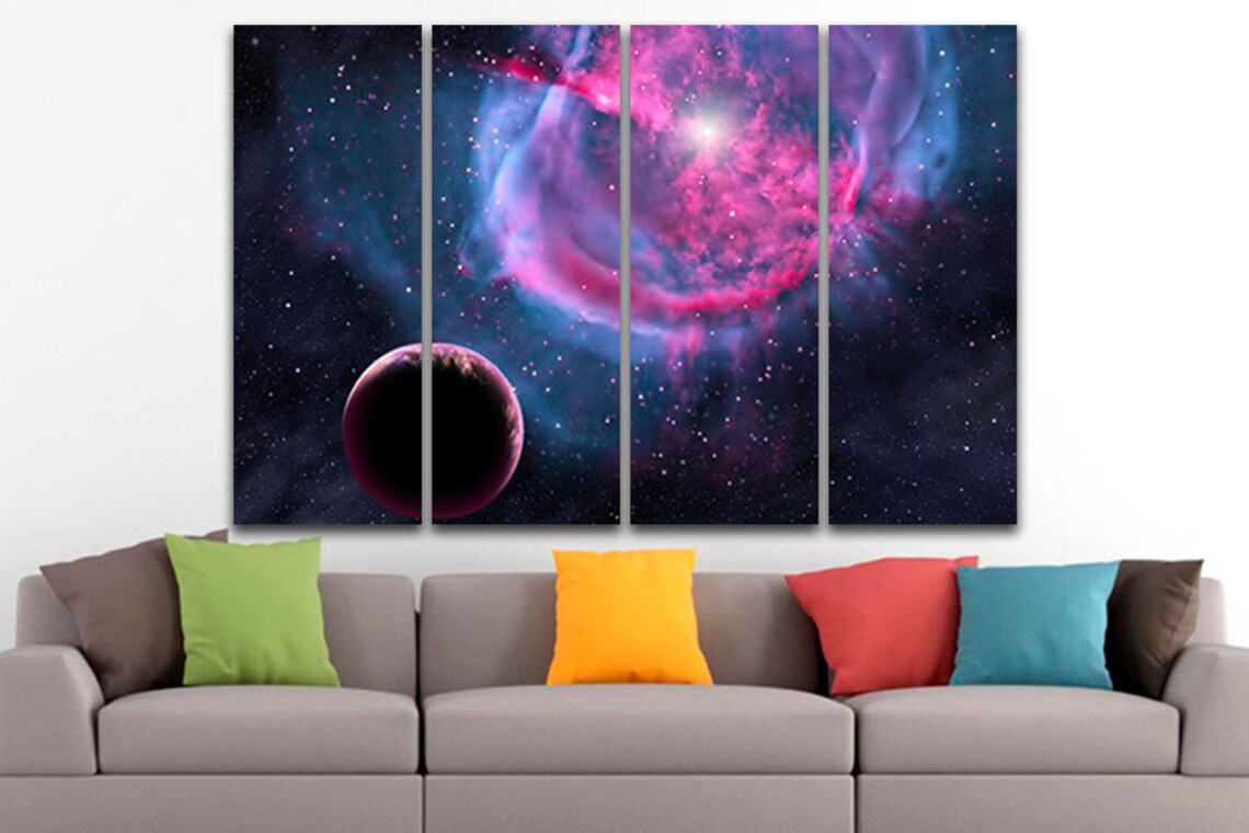 Space print Wall art canvas Astronomy Space wall art Galaxy Etsy