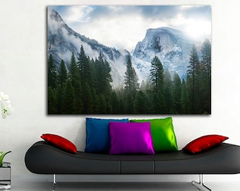 Forest canvas set Mountains wall decor Winter print Nature home art Landscape poster Bedroom wall art Nature print Landscape canvas Gift art