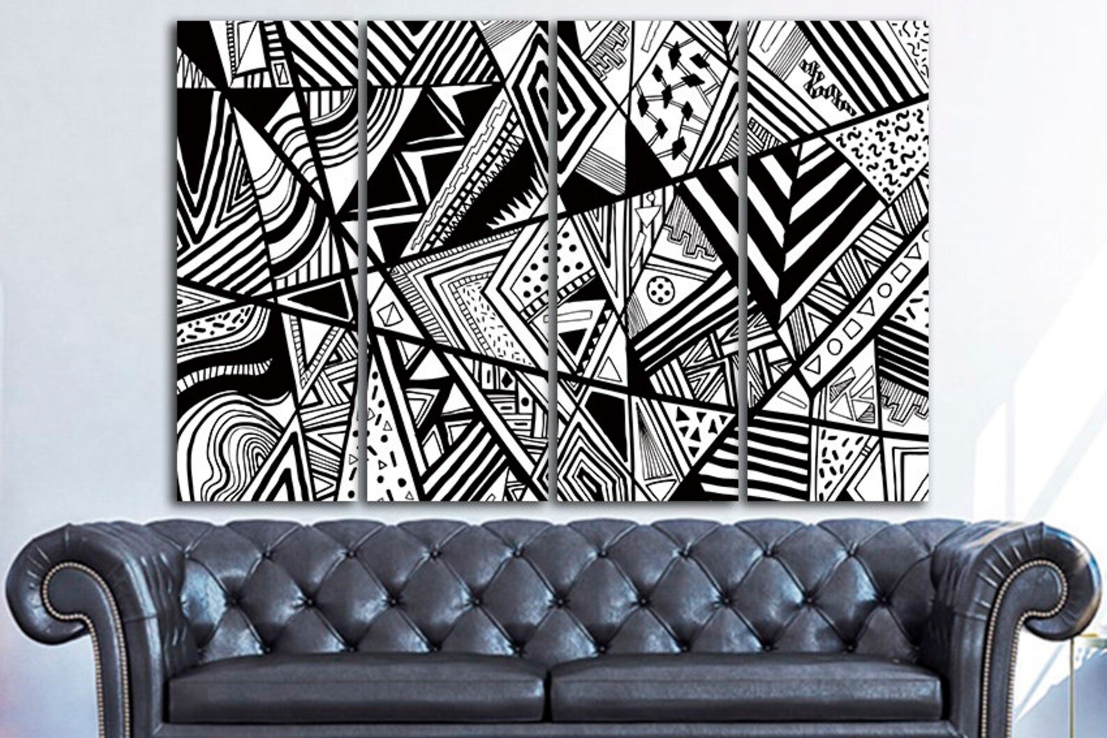 Line Canvas Abstract Wall Art Abstract Decor Geometrical Forms Etsy UK