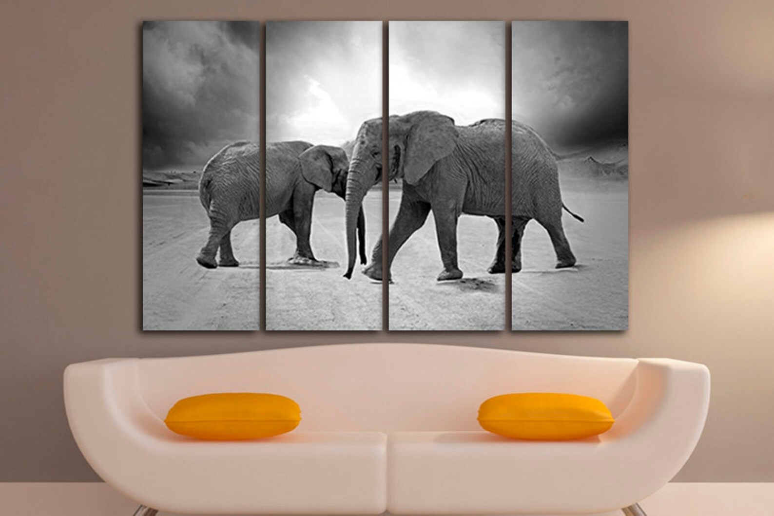 Elephant Canvas Multi Panel Canvas Animals Decor Africa Elephant Art ...