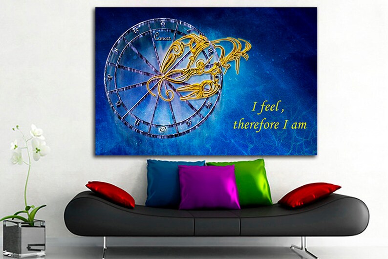 Cancer print Zodiac sign decor Zodiac wall art Zodiac prints Etsy