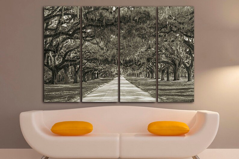 Multi Canvas Art Tree Wall Art Oak Trees Plantation Trees Etsy