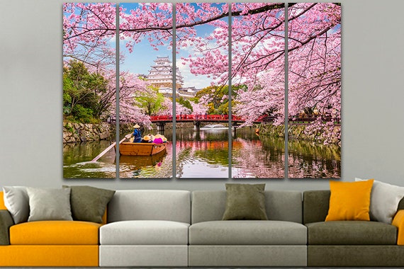 Japan Canvas Wall Art Canvas Cherry Blossom Decor Japan Etsy