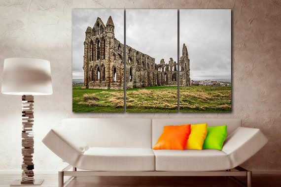 ウィットビー修道院のアート 修道院のプリント 城の装飾 ヨークシャー