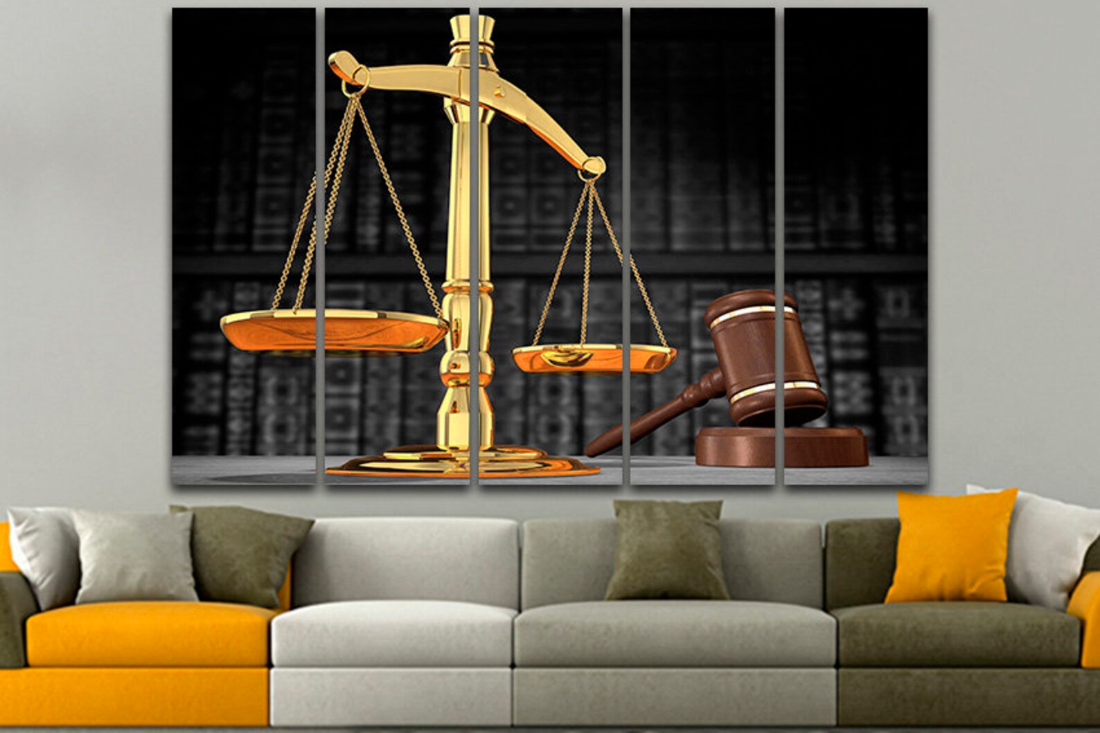 Scales Justice Wall Art Canvas Scales Déco Law Canvas Lawyer Etsy