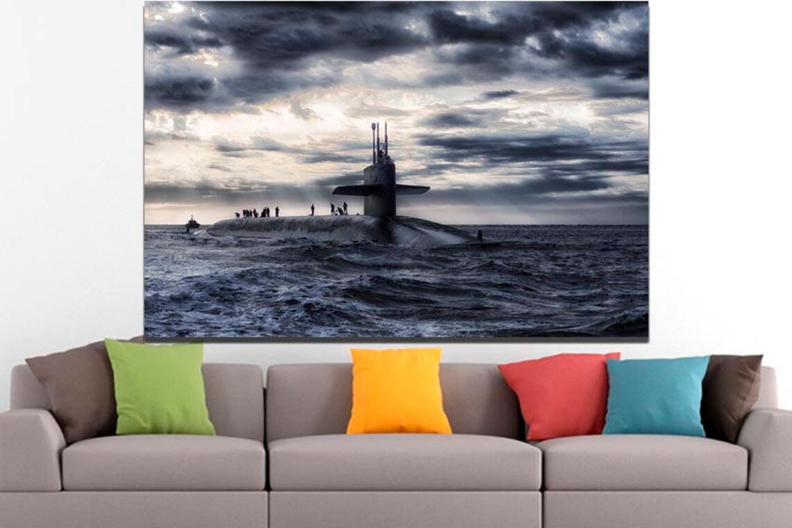 Submarine Art Submarine Poster Wall Decor Submarine Canvas Submarine ...