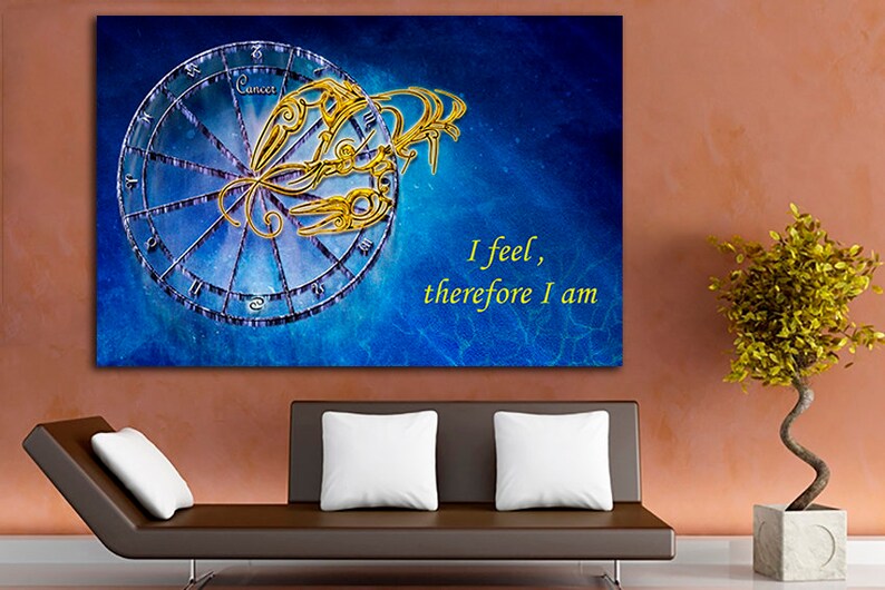 Cancer print Zodiac sign decor Zodiac wall art Zodiac prints Etsy