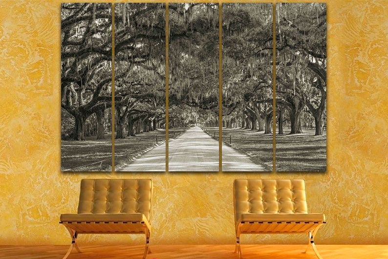 Multi Canvas Art Tree Wall Art Oak Trees Plantation Trees Etsy