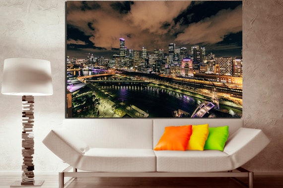 メルボルンのプリント メルボルンのスカイライン 壁掛け メルボルンの