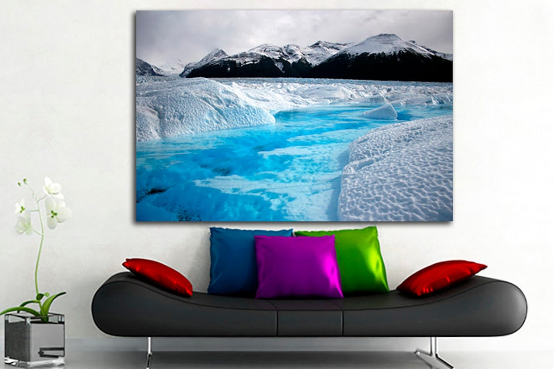 Arctic Canvas Glacier Wall Decor Snow Wall Art Winter Print Mountain ...