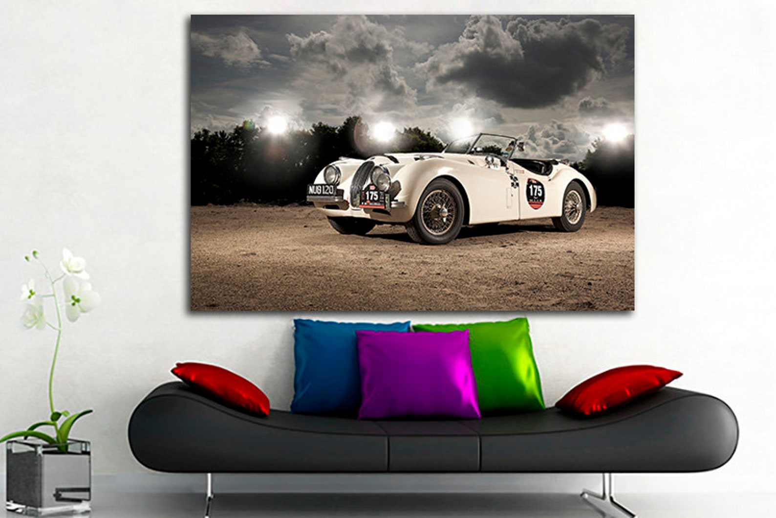 Jaguar car print Framed canvas car Jaguar print Jaguar wall | Etsy