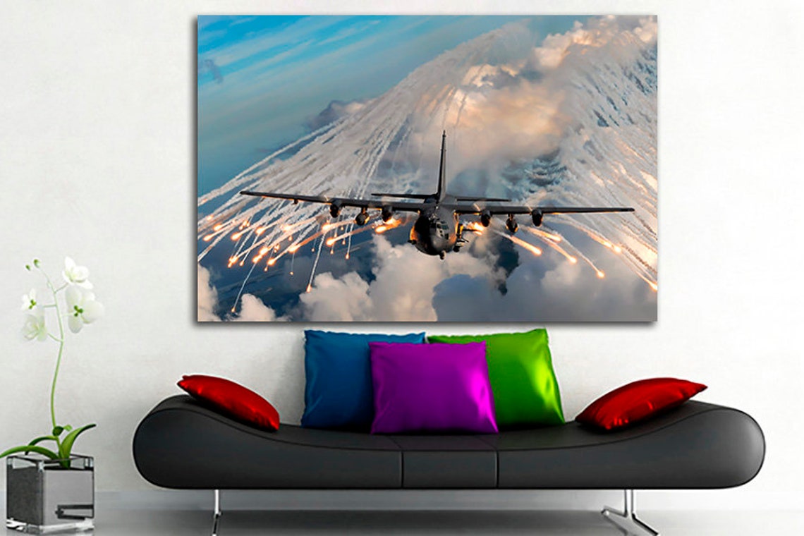 Lockheed Martin C-130J Super Hercules Canvas Military Transport ...