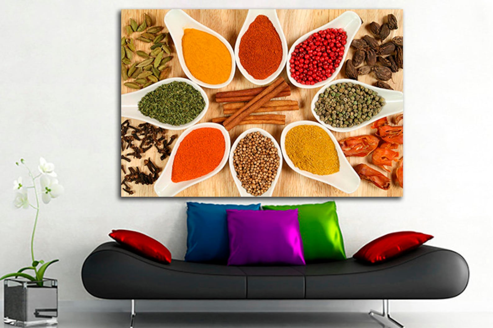 Spices wall art Spices poster Spices canvas Kitchen decor Etsy