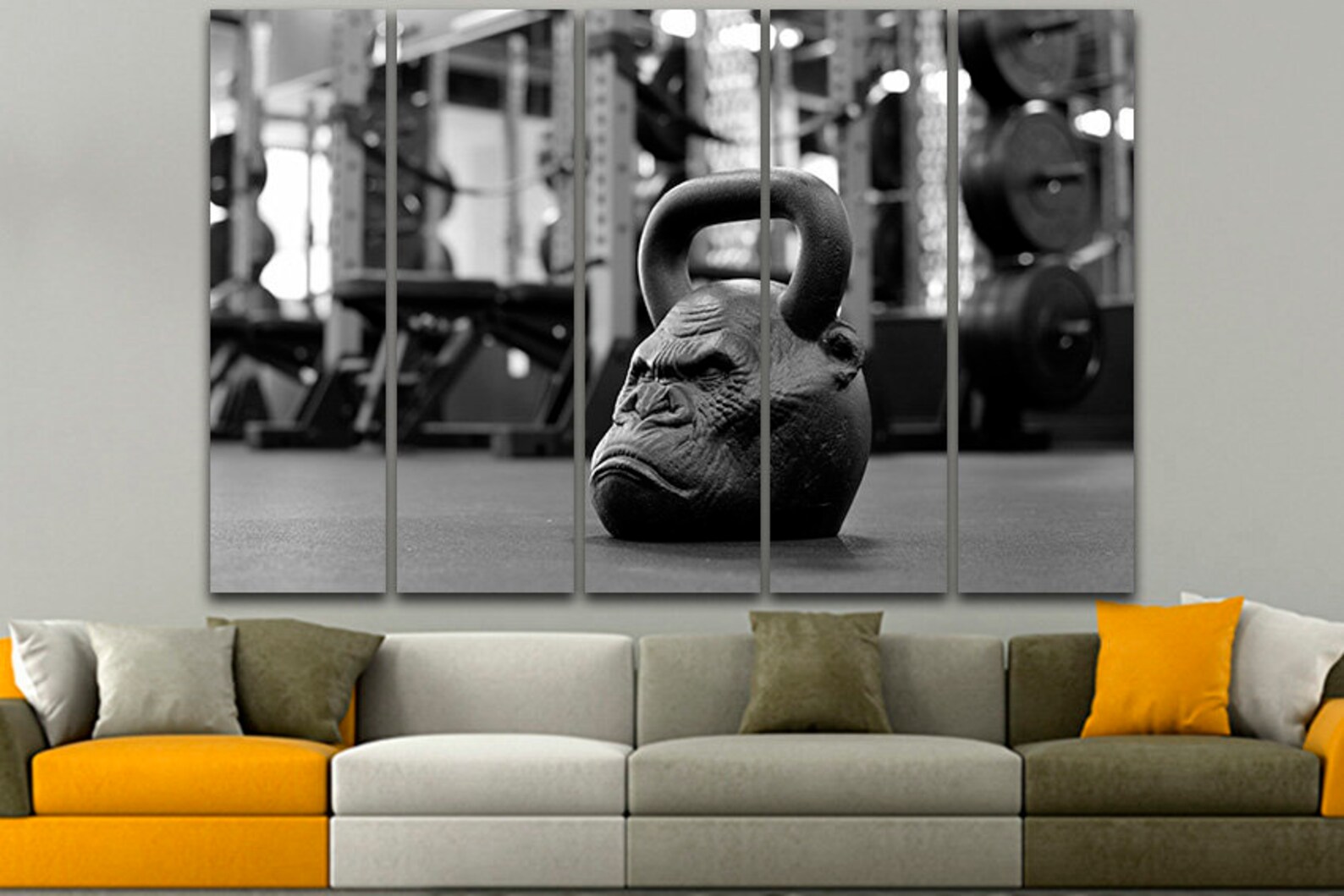 Handwork Gym Weight Gym Canvas Aerobic Art Lifting Weight Crossfit Gym Art Fitness ...
