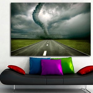 Tornado canvas Storm wall art Weather décor Tornado photo Rain wall décor Cloud art Sky print Nature artwork Living room décor Cyclone print