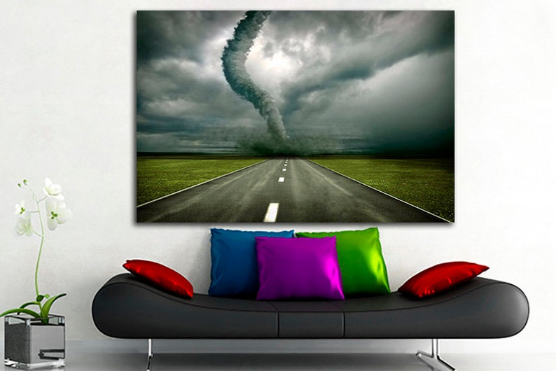 Tornado Canvas Storm Wall Art Weather Décor Tornado Photo Rain - Etsy