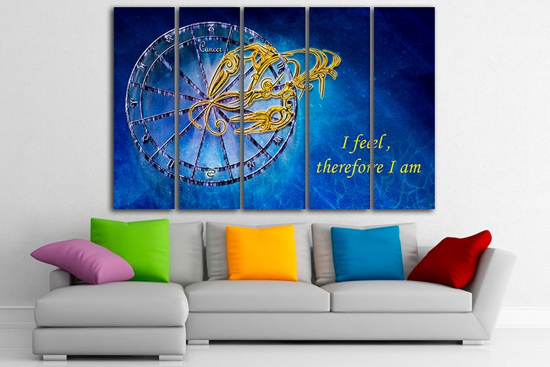 Cancer print Zodiac sign decor Zodiac wall art Zodiac prints Etsy