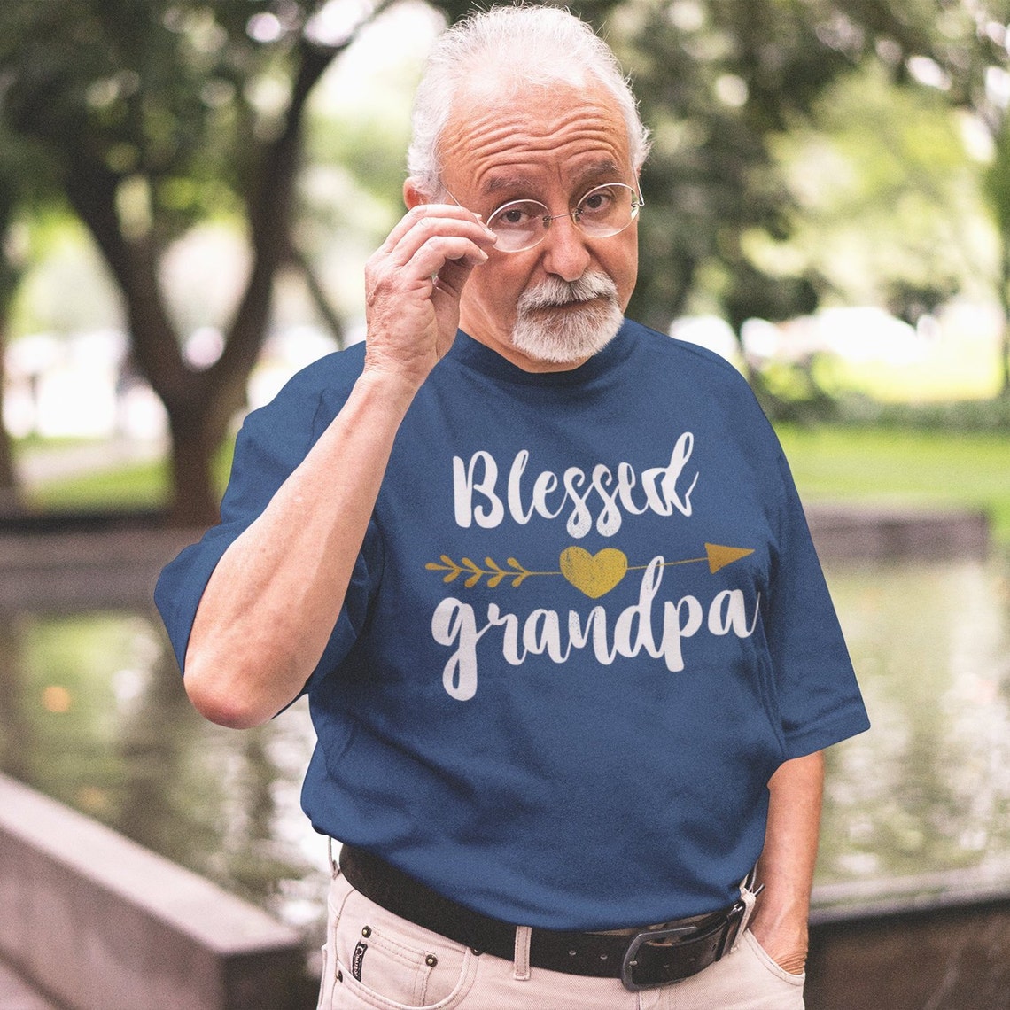 Blessed Grandpa Gift for Hrandpa Short Sleeve Tee / Gifts for Etsy