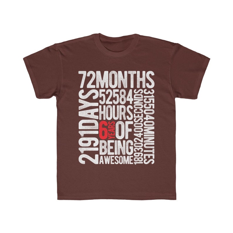 6 Jahre tolle Kinder 6. Geburtstag Geburtstag T-Shirt / 6  Etsy