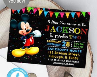 Invitations à la main Minnie Mouse pour les anniversaires | Etsy Invitations à la main Minnie Mouse pour les anniversaires | Etsy