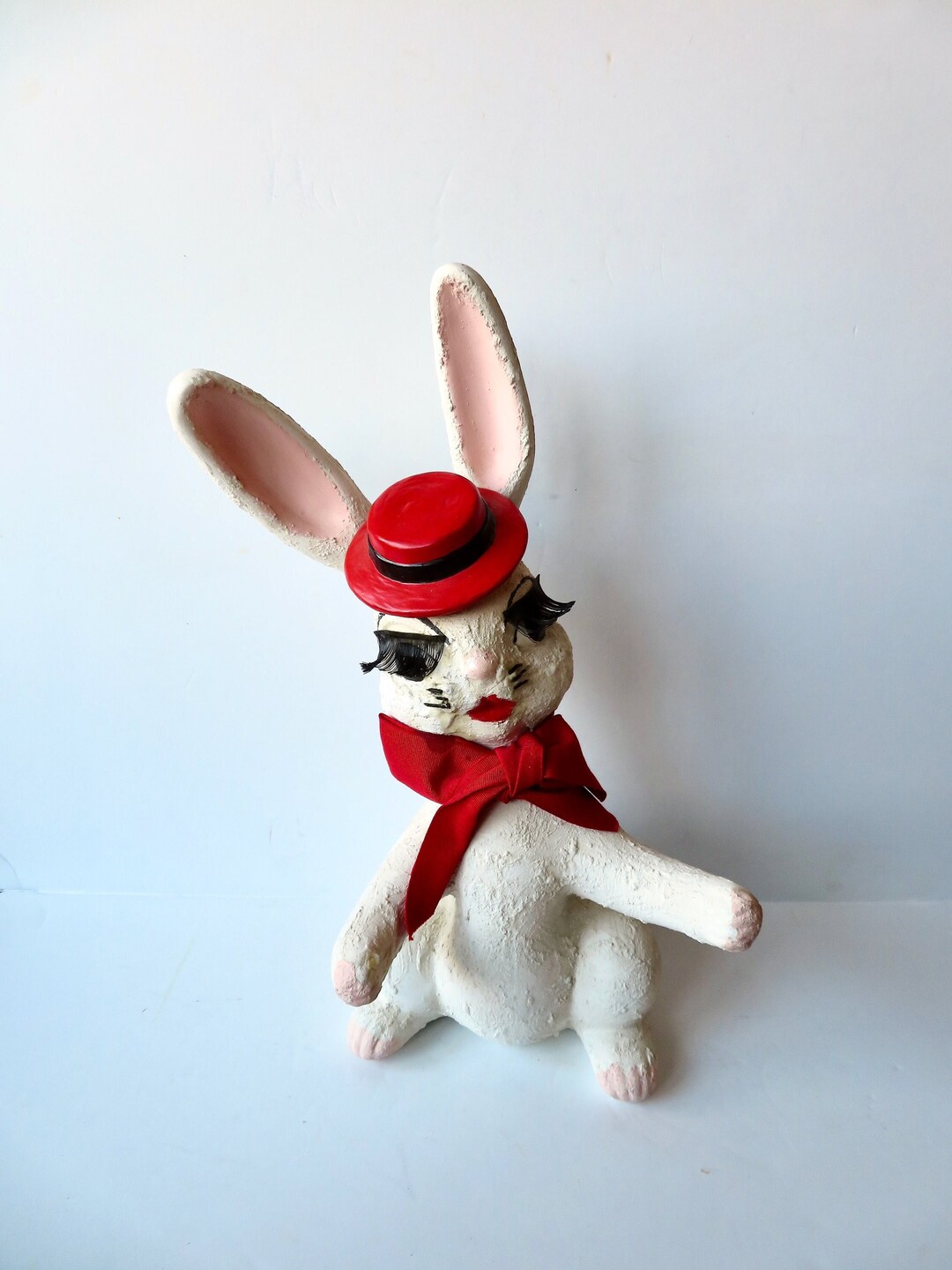 Vintage 60s 70s Arnels Mold Ceramic Plaster Chalk Easter Bunny Rabbit