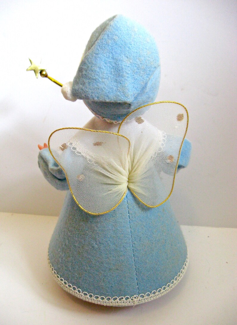 Vintage 1960s 60s Roman Kogei Japan Musical Rotating Spinning Christmas Angel Plays Silent Night 10 Tall Holiday Decor Ornament Decoration