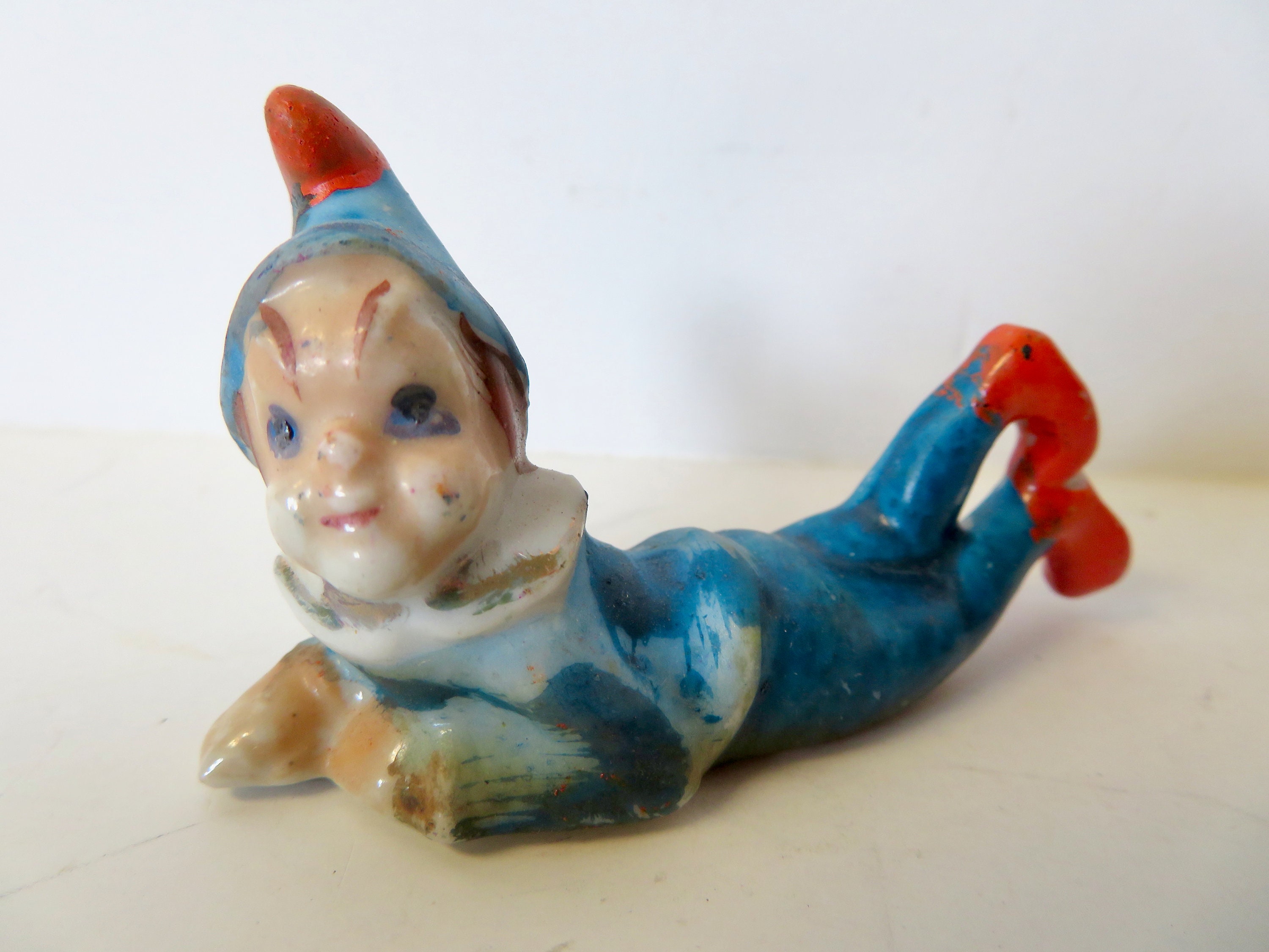 Vintage 50s 60s Made in Japan Ceramic Pixie Elf Clown