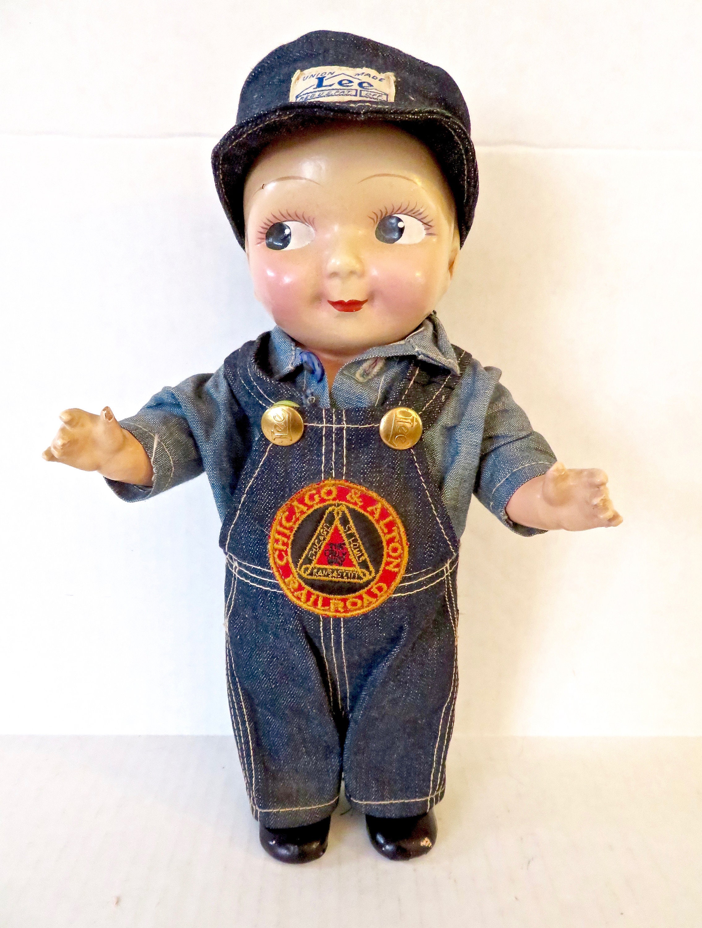 Vintage 20s 30s Composition Buddy Lee Doll Original Clothes