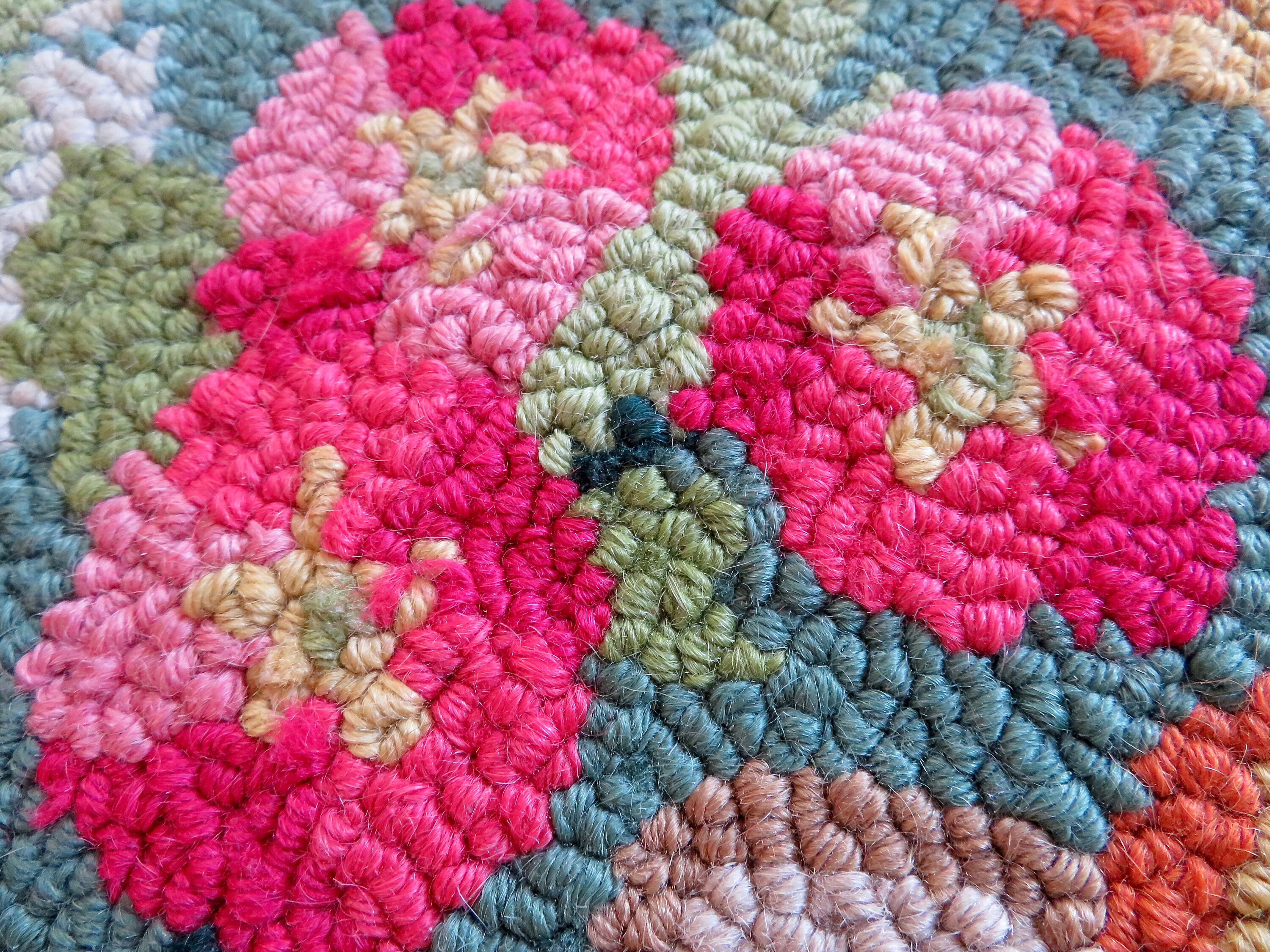 Vintage Claire Murray 100 Wool Hand Hooked Rug 24X36 Hey Etsy