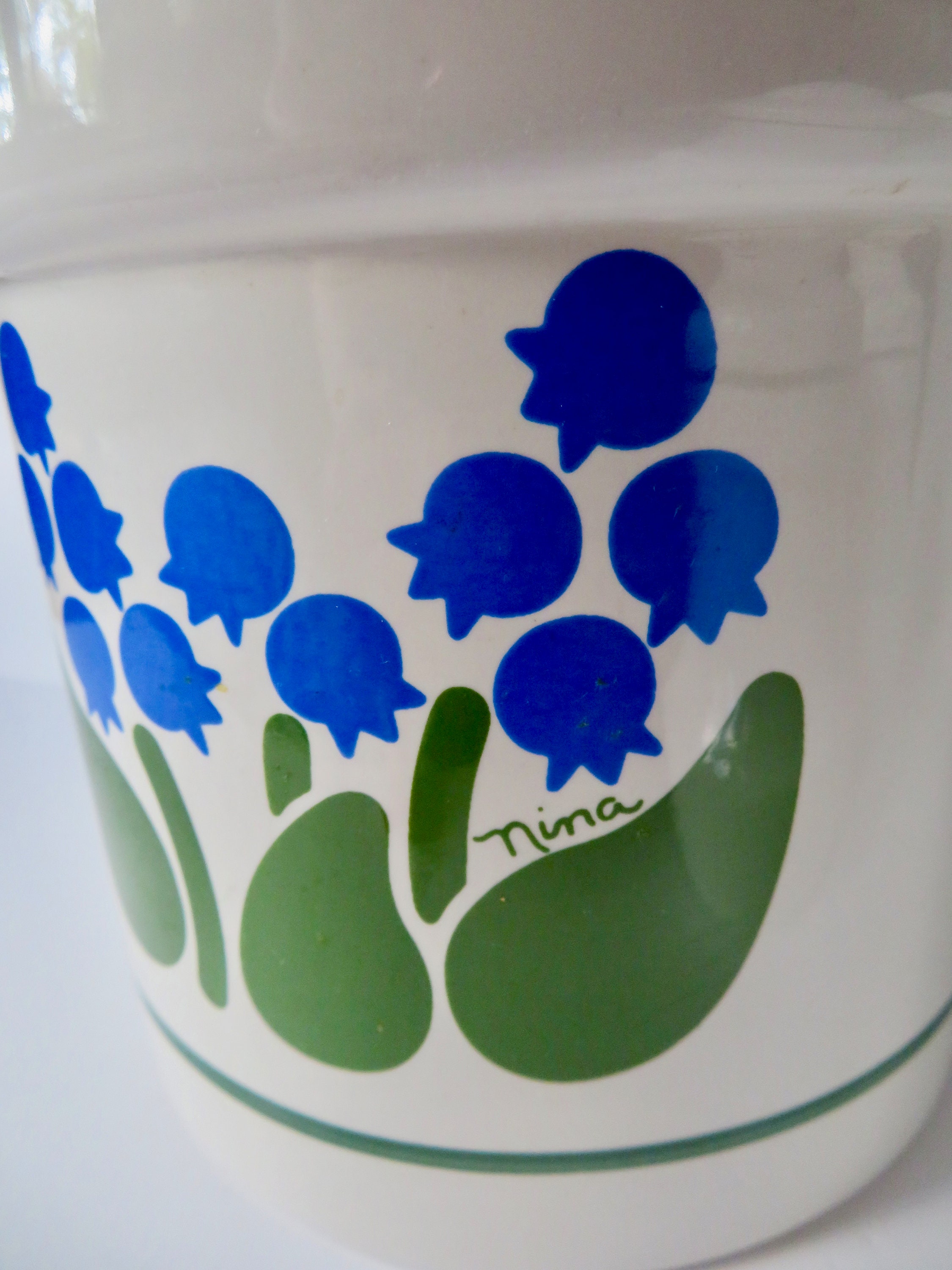 Ceramic Seasoning Jar,Ceramics Retro Flower Sugar Salt Pepper