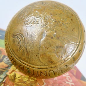 Antique Missouri State Capitol Seal Brass Doorknob 1917
