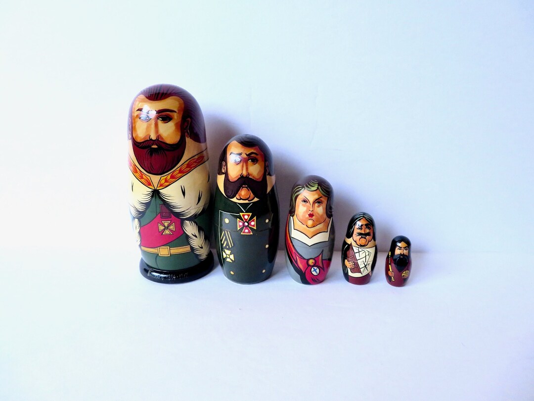 Vintage Russian Leaders Matryoshka Nesting Dolls Czars of Etsy