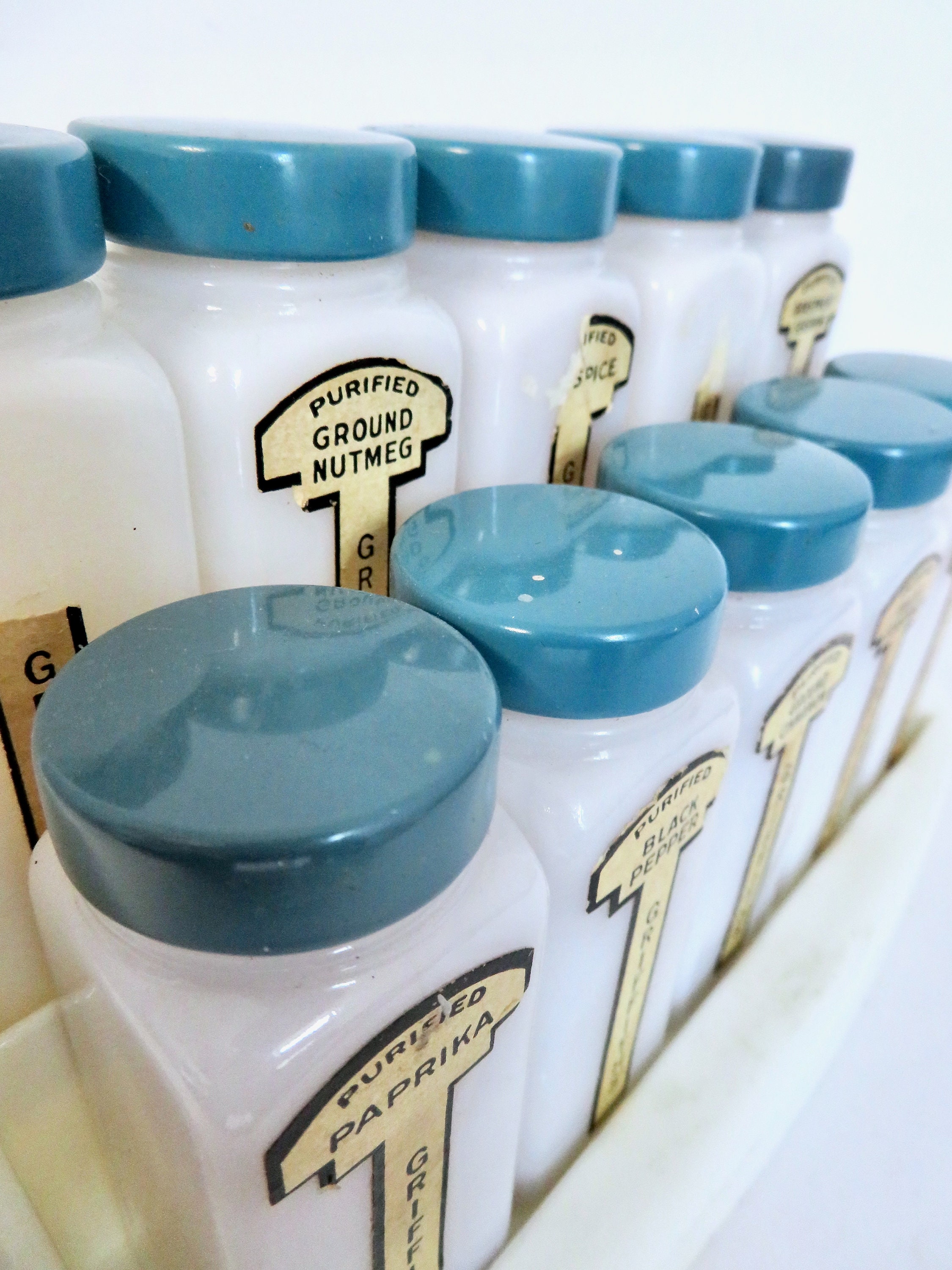 Vintage 1930s 1940s 40s 30s Griffith's White Milk Glass